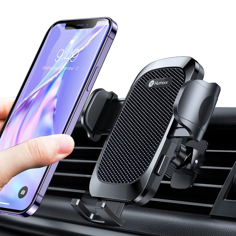 [Australia - AusPower] - Humixx Phone Mount for Car Vent Clip [Military-Grade Stability ＆ Anti-Drop] Car Phone Holder Mount Hands-Free Cell Phone Holder for Car Air Vent Clip for iPhone 13/11 Samsung Note ＆ All Phones Black 