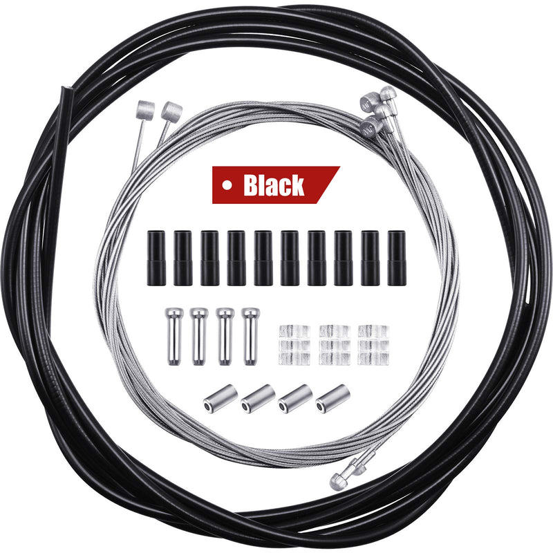 [Australia - AusPower] - 4 Pieces Brake Cable Universal Bike Inner Brake Cable Housing Kit Bicycle Brake Cable Replacement for Mountain and Road Bike Gear Kit 