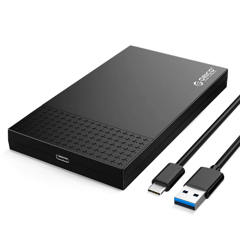 [Australia - AusPower] - ORICO 2.5 inch Hard Drive Enclosure Type C USB 3.1 Gen 1 to SATA 5Gbps External Enclosure for SATA III SSD HDD 9.5/7mm External Drive Enclosures Compatible with PC, Laptop, TV, PS4, Xbox-2526C3 ORICO 2526C3-BK-EP 