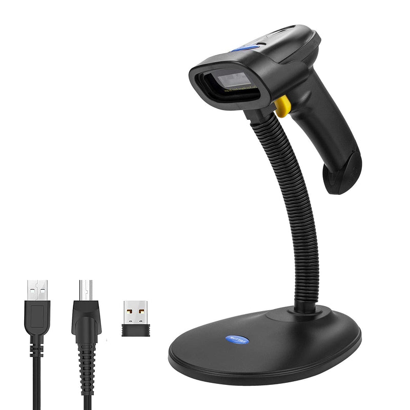 [Australia - AusPower] - NETUM NT-1228BL 2D Barcode Scanner with Stand, Compatible with 2.4G Wireless & Bluetooth & USB Wired Connection, Connect Smart Phone, Tablet, PC, 1D Bar Code Reader Work for QR PDF417 Data Matrix 