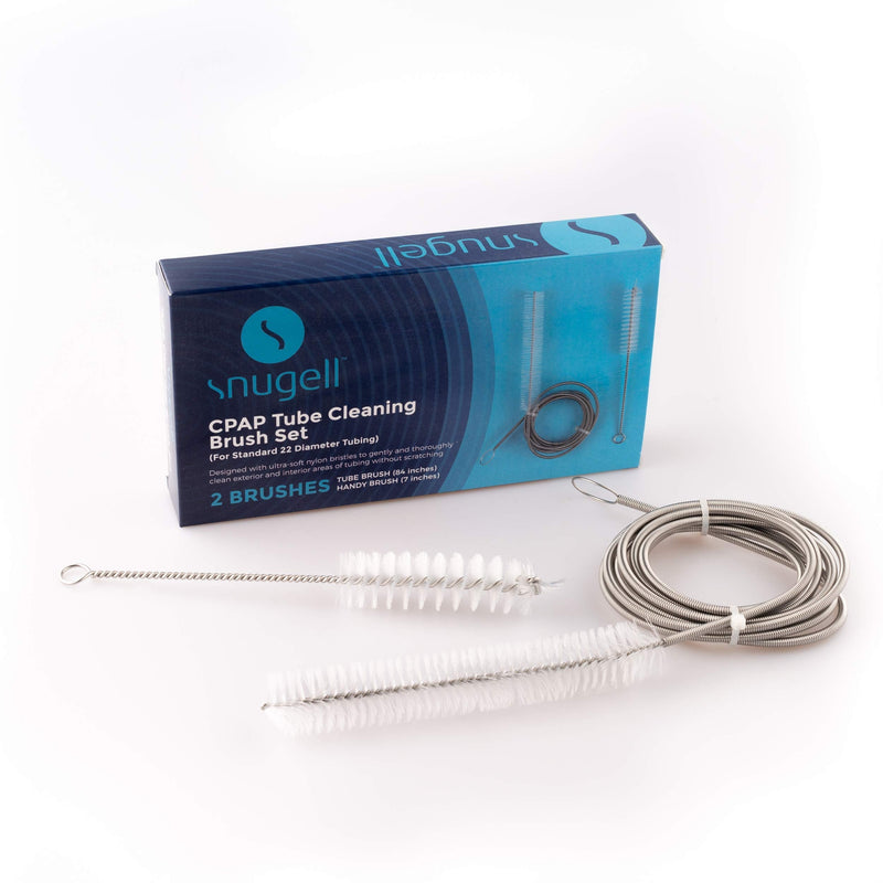 [Australia - AusPower] - CPAP Tube Cleaning Brush by Snugell™ | Tube and CPAP Mask Cleaning Brush | Standard 22mm Tubing Diameter | Clean Exterior and Interior of Tubing and Mask | Flexible Brush (84 in) | Handy Brush (7 in) 
