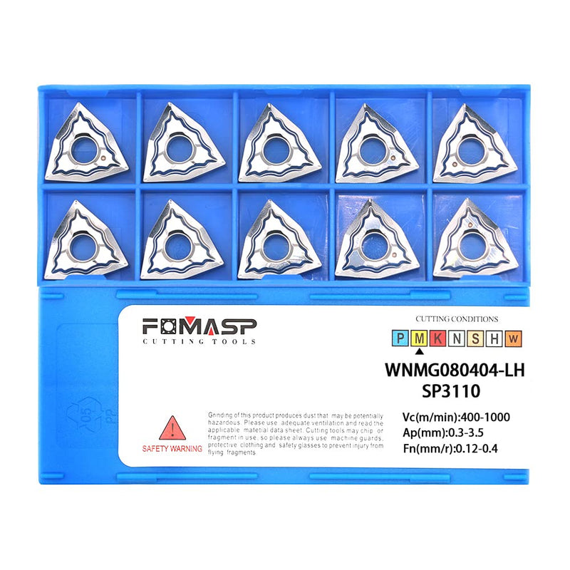 [Australia - AusPower] - FomaSP Carbide Inserts for Aluminum WNGG431 / WNMG080404 for Turning Cutting Tools 10 PCS 