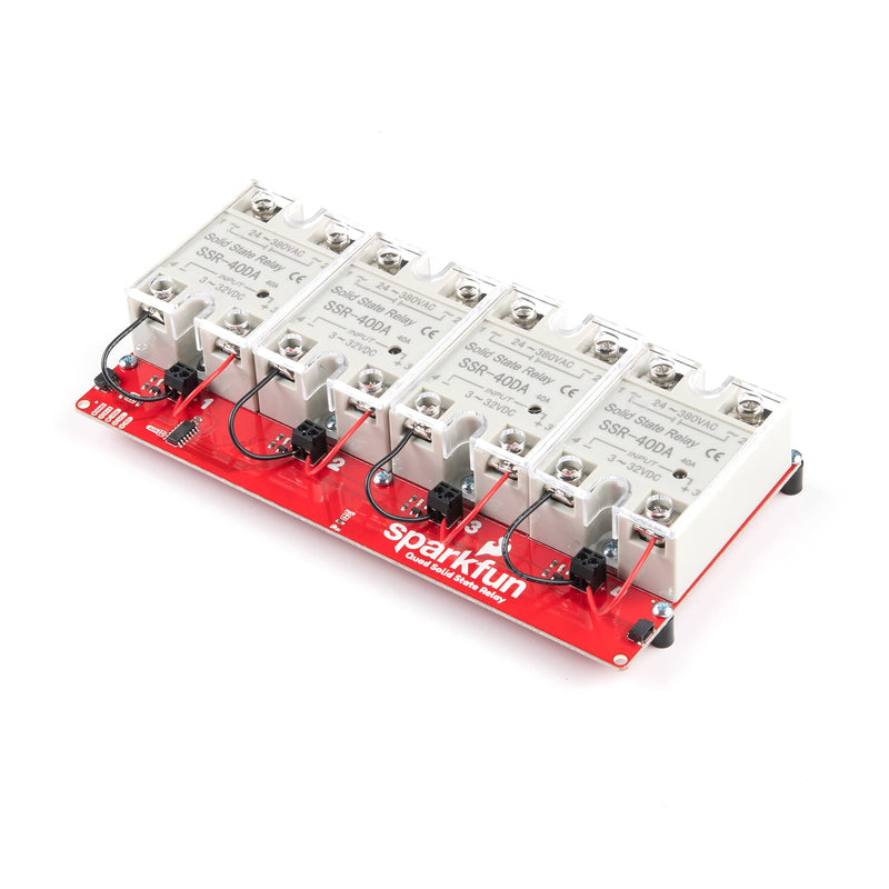 [Australia - AusPower] - SparkFun Qwiic Quad Solid State Relay Kit - Attach 4 Solid State relays to a Single PCB - Control Some serious Power All from The Easy-to-use Qwiic Connect System - configurable I2C 