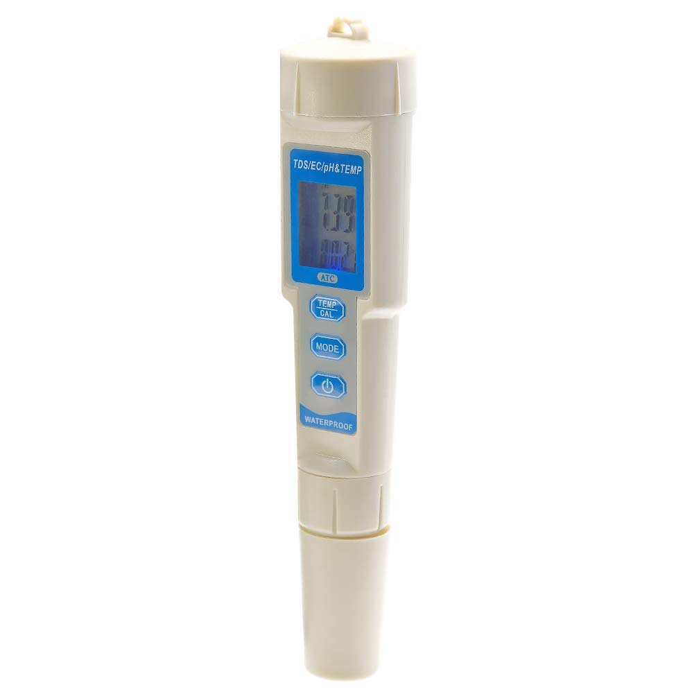 [Australia - AusPower] - Handheld 4 in 1 PH EC TDS Temperature Meter Digital Water Quality Monitor Tester TDS PH Meter for Drinking Water Pools Aquariums 