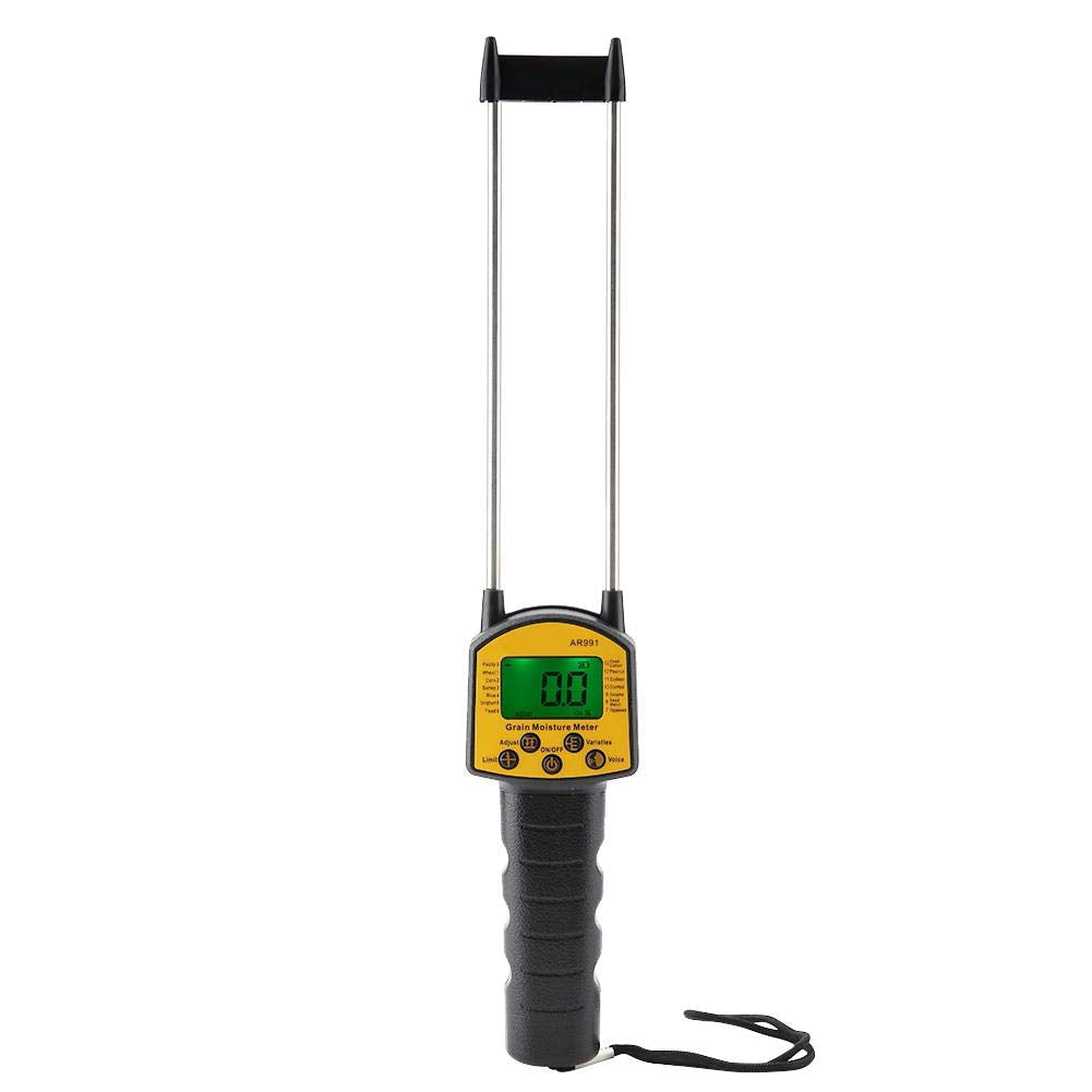 [Australia - AusPower] - Digital Multifunctional LCD Grain Moisture Meter Water Content Analyzer Smart Sensor Use Probe Humidity Tester for Wheat Corn Rice Bean Peanut Soybean(No Batteries Included) 
