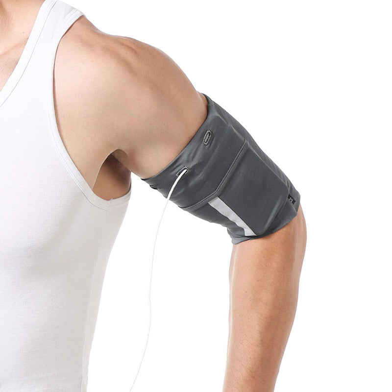 [Australia - AusPower] - Ailzos Phone Armband Sleeve Gym Workout Phone Holder, Running Sports Arm Band Pouch for Men Women Cell Phone Holder for iPhone 11/XR/XS/X/8 Plus/7/6s, Pixel 1 2 2XL, Galaxy S10 S9 S8 S7 S6 A8, Gray S Small 