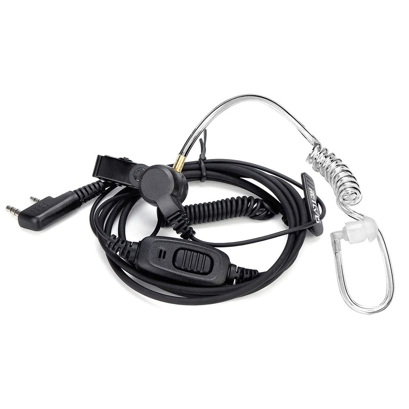 [Australia - AusPower] - Retevis EEK009 Walkie Talkie Earpiece with Mic 2 Pin, Compatible with Retevis RT22 RT21 H-777 RT68 RT19 Baofeng UV-5R pxton Walkie Talkies, Adjustable Length Acoustic Tube 2 Way Radio Headset(1 Pack) 