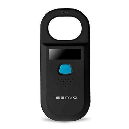 [Australia - AusPower] - ISENVO Pet Microchip Scanner Rechargeable RFID EMID Micro Chip Reader Scanner 134.2kHz 125kHz 15 Digits Pet Chip ID Scanner for Animal/Pets/Pigs/Dogs/Cats (190A) 