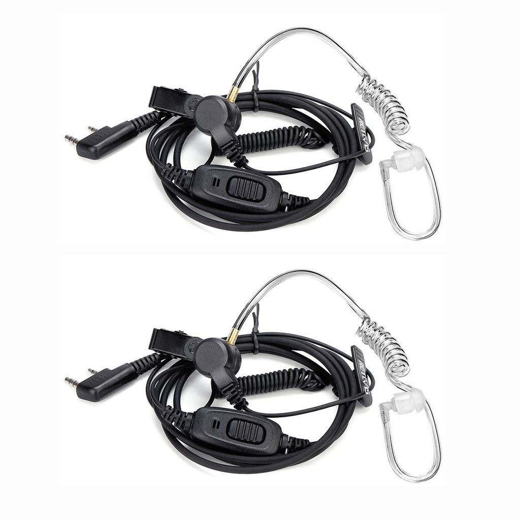 [Australia - AusPower] - Retevis Acoustic Tube Two Way Radio Headset with Mic 2 Pin, Compatible with Retevis RT22 RT21 H-777 RT68 RT15 pxton eSynic 2 Way Radios, Security Walkie Talkie Earpiece with Coil Design(2 Pack) 