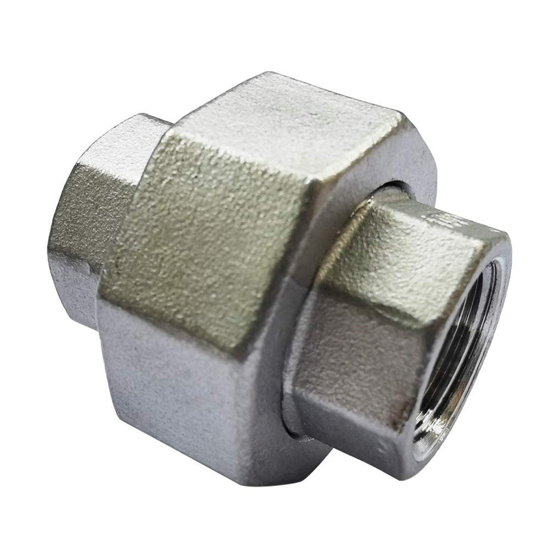 [Australia - AusPower] - Avanty Stainless Steel 304 Cast Pipe Fitting, Union, 3/4" NPT Female 3/4" NPT Female x 3/4" NPT Female 