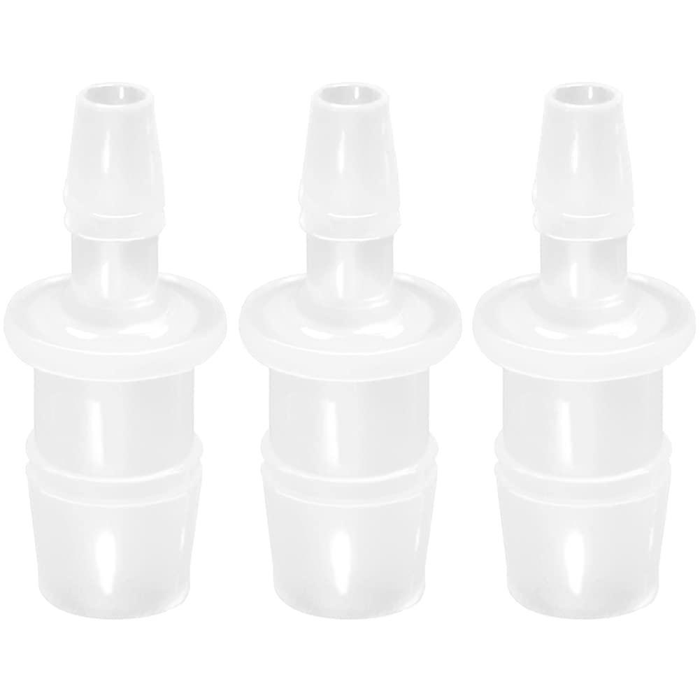 [Australia - AusPower] - JoyTube Plastic Hose Barb Reducer Pipe fittings 1/2" to 1/4" Connectors Joint Splicer Mender Adapter Union Boat Water Air Aquarium O2 Fuel (Pack of 3) 1/2"-1/4" 
