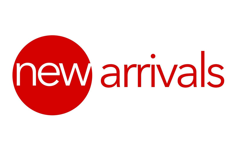 [Australia - AusPower] - NAHANCO CD35NA2-5 Retail Sign Card for Displays, “New Arrivals”, 3 ½”H x 5 ½”W, White with Red Print, Modern Style on Card Stock – 5/CTN. 