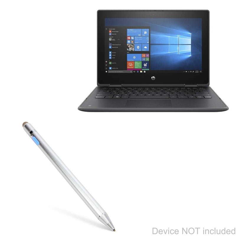 [Australia - AusPower] - BoxWave Stylus Pen Compatible with HP ProBook x360 11 G5 EE (Stylus Pen by BoxWave) - AccuPoint Active Stylus, Electronic Stylus with Ultra Fine Tip for HP ProBook x360 11 G5 EE - Metallic Silver 