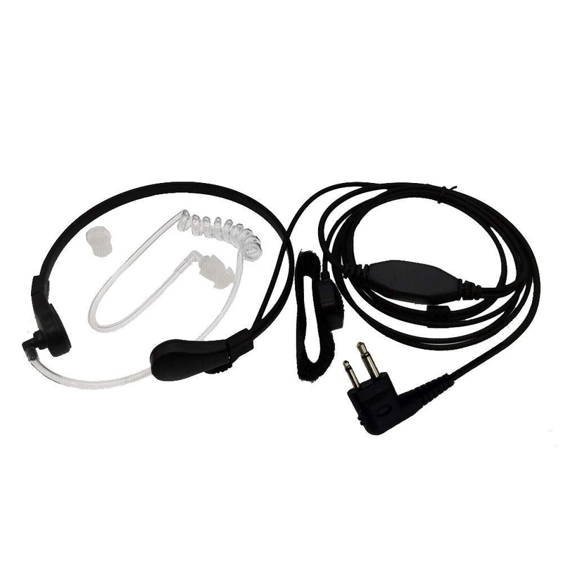 [Australia - AusPower] - Red-Fire Walkie Talkie Earpiece Throat Mic Covert Acoustic Tube Earpiece Headset with Finger PTT Compatible with Motorola P88 Cp040 Cp100 Cp110 Cp125 Cp150 Cp200 Cp250 Cp300 Two Way Radio 