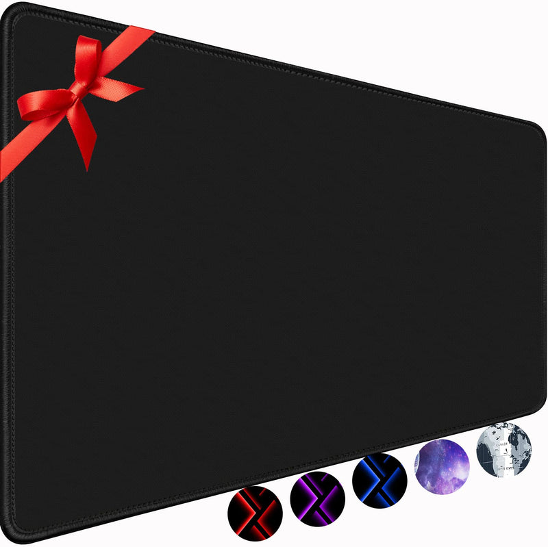 [Australia - AusPower] - Large Mouse Pad, Gaming Mouse Pad, TEDNETGO Waterproof XL Extended Extra Large Mouse Pad with Stitched Edge, Non-Slip Large Ergonomic Mouse Pad Desk Mat for Computer Laptop, 31.5"x15.7" x 0.12", Black 