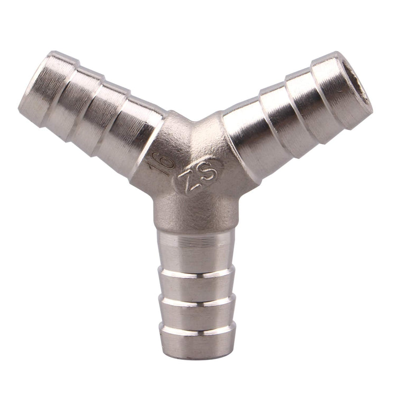 [Australia - AusPower] - DERPIPE Stainless Steel 5/8" Hose Barb, 3 Way Y Shape Wye Union Barbed Splitter Fitting 5/8" 