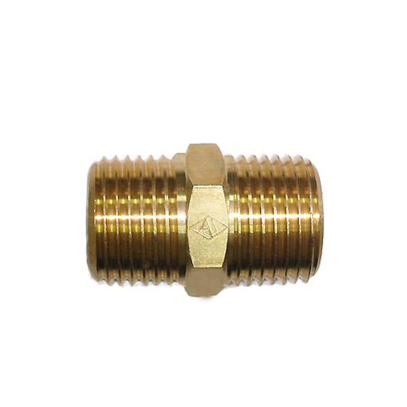 [Australia - AusPower] - Nigo Forged Brass Pipe Fitting, Hex Nipple (1/8" NPT Male Pipe x 1/8" NPT Male Pipe) 1/8" NPT Male Pipe x 1/8" NPT Male Pipe 