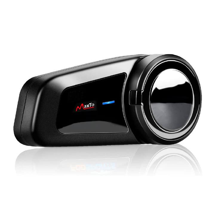 [Australia - AusPower] - Motorcycle Bluetooth Intercom with FM Radio, 5.0 Bluetooth Motorcycle Helmet Bluetooth Headset Communication With Noise Cancellation Up to 6 Riders with Noise Cancellation, FM, Waterproof (1set) 1 Pack 