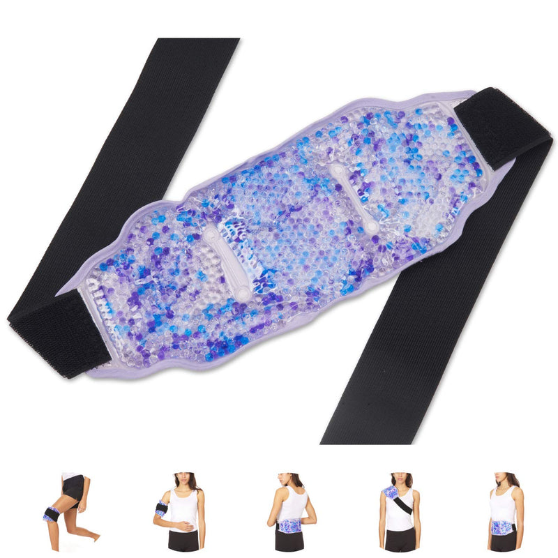 [Australia - AusPower] - Premium Hot Cold Gel Bead Ice Pack by FOMI Care | Cool Compress for Lower Back, Shoulder, Knee, Bicep, Stomach | Coccyx, Sciatica, Tailbone Pain Relief | Flexible, Reusable Heating Pad | 15” x 5” 