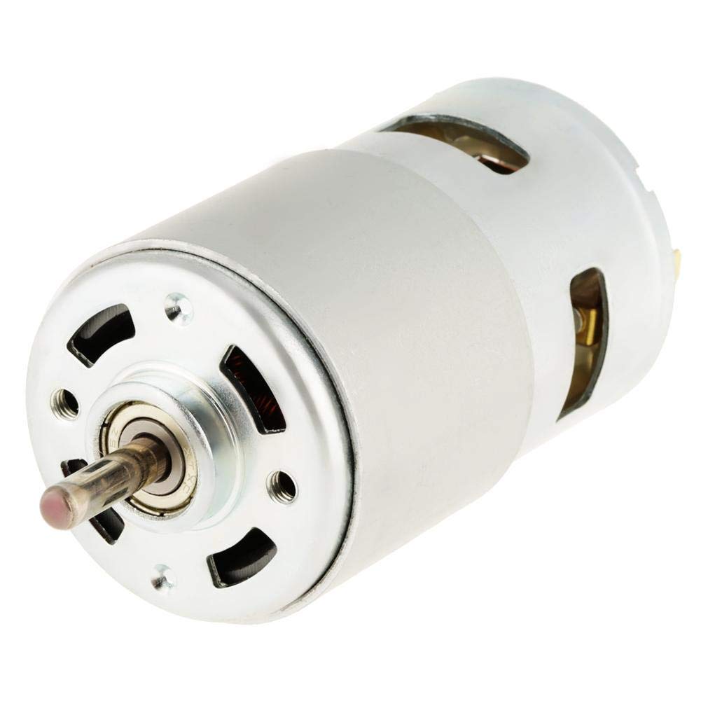 [Australia - AusPower] - DC 12V 775 Micro Replacement Motor Brushed 16mm Shaft High Power Electric Motor Cylindrical for Electric Fan Toys (7000RPM) 
