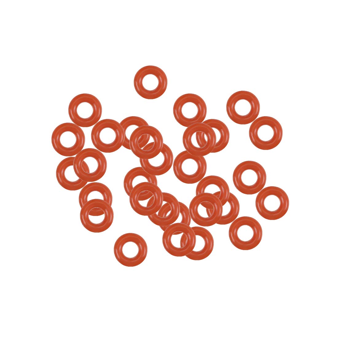 226 Silicone O-Ring, 70A Durometer, Red, 2 ID, 2-1/4 OD, 1/8 Width (Pack  of 10)