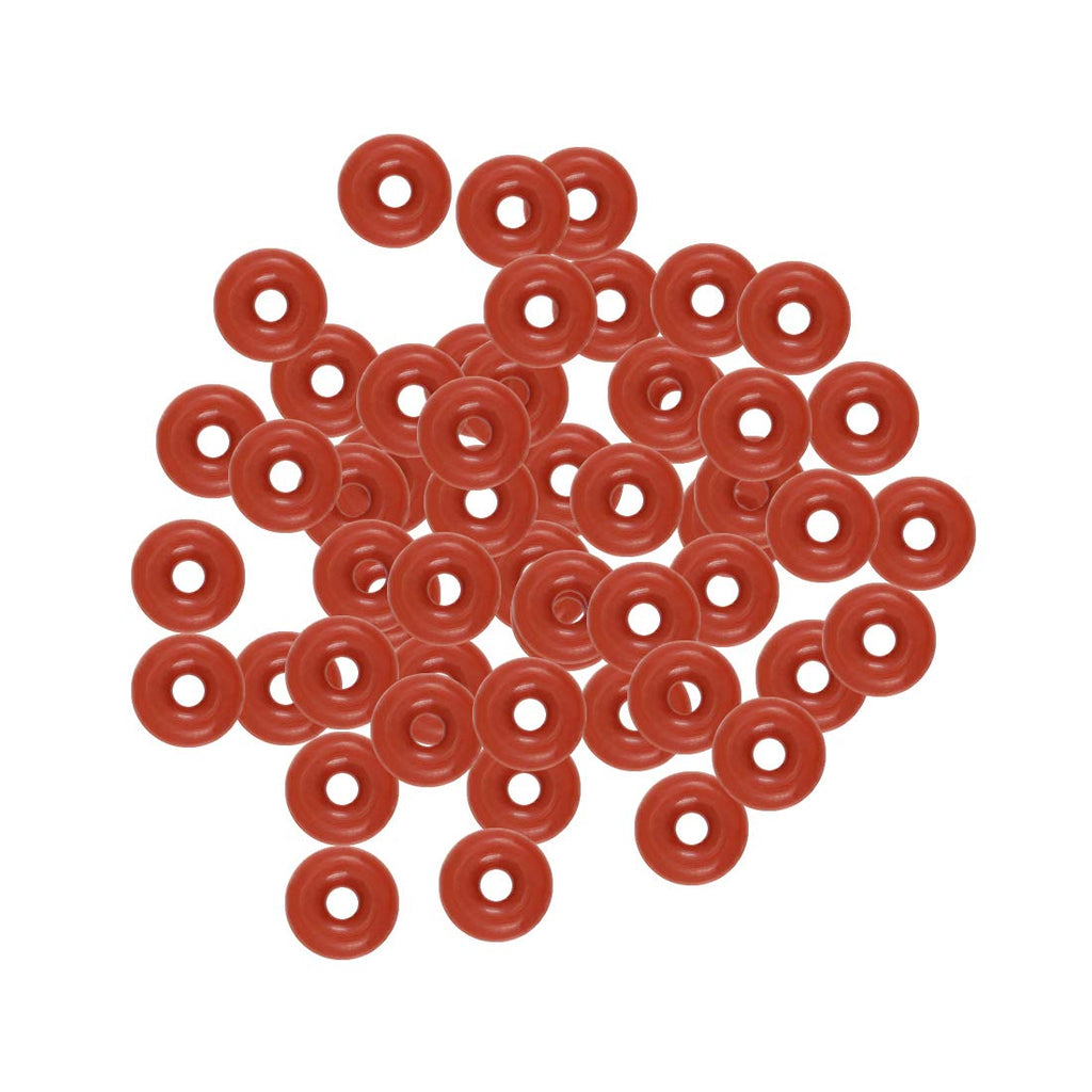 [Australia - AusPower] - uxcell Silicone O-Ring, 4mm OD, 1mm ID, 1.5mm Width, VMQ Seal Rings Gasket, Red, Pack of 50 4mmx1mmx1.5mm 