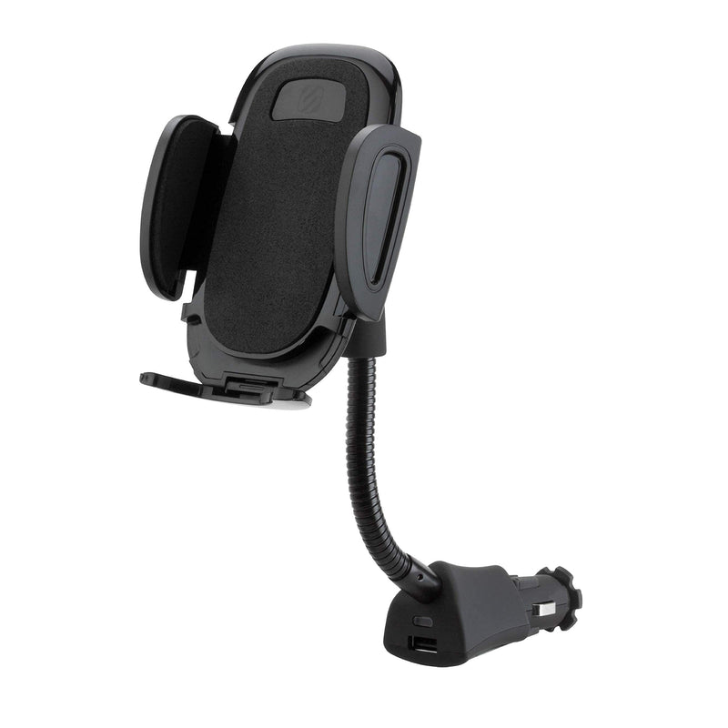 [Australia - AusPower] - Scosche SUH12V-XCES0 Select Power Socket Mount with Phone Mount for Car, Flexible Neck, and USB Charging Port 