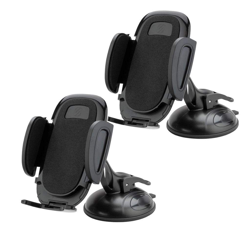 [Australia - AusPower] - Scosche SUHWD-2PKXCES0 Select Suction Cup Phone Mount for Car with Adjustable Locking Lever and Phone Holder, Black (Pack of 2) Window/Dash 2 Pack 