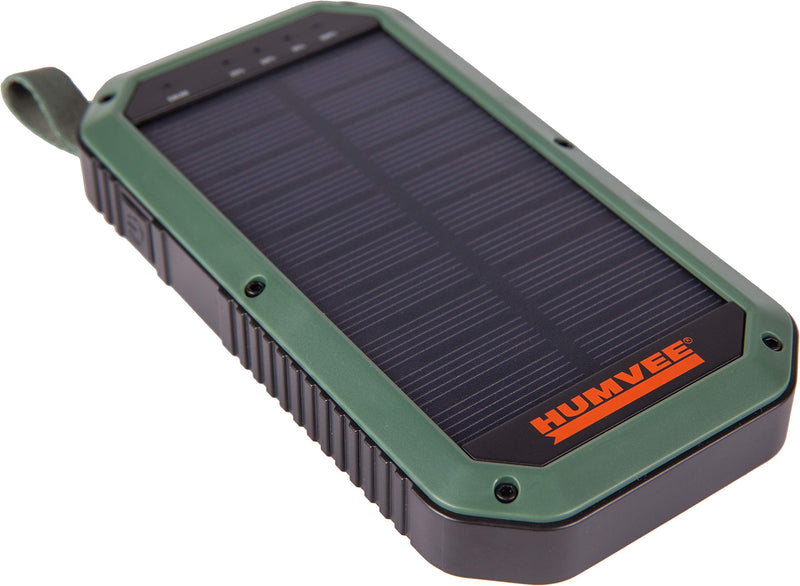 [Australia - AusPower] - Humvee Solar Charger, 8000mAh 3-Port USB (A) and LED Light Solar Power Bank Portable Battery Cellphone Charger, Solar Panel for Emergency Outdoor Camping Hiking cellphones 