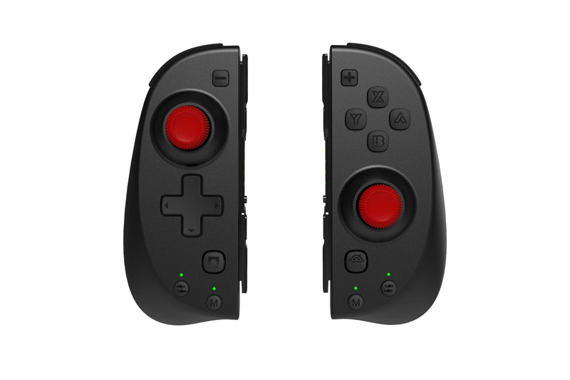 [Australia - AusPower] - NEXiLUX Motion Controllers Pair with a USB Type-C Charging Cable & Joy-Con Alternative Compatible with Nintendo Switch Black 