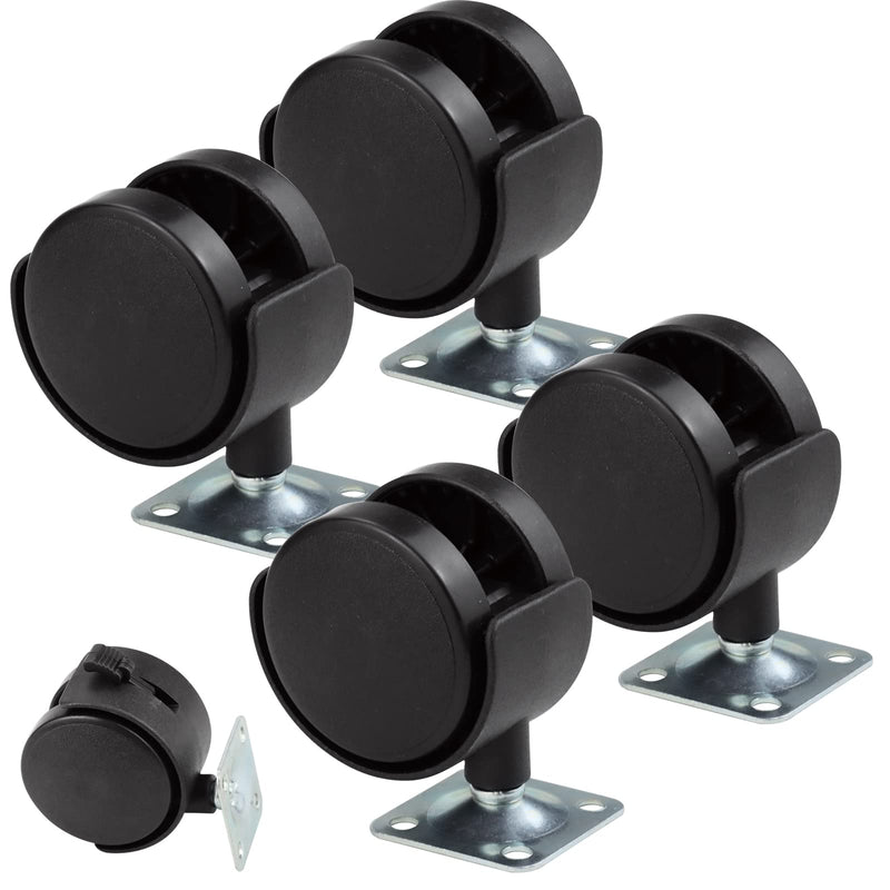 [Australia - AusPower] - Kuqqi 2 Inch Swivel Stem Caster Wheel with Locking Brakes Plastic Replacement Furniture Shelves Wheels Floor Protecting Office Chair Swivel Caster,Pack of 4 