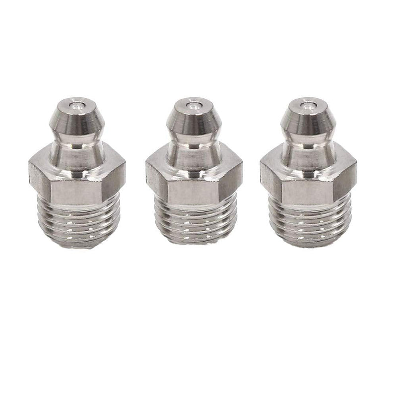 [Australia - AusPower] - Benliu Hydraulic Grease Nipple Fitting Includes Straight and Angled Zerk Fittings Stainless Steel (M10x1 Straight Mouth) M10*1 Straight mouth 