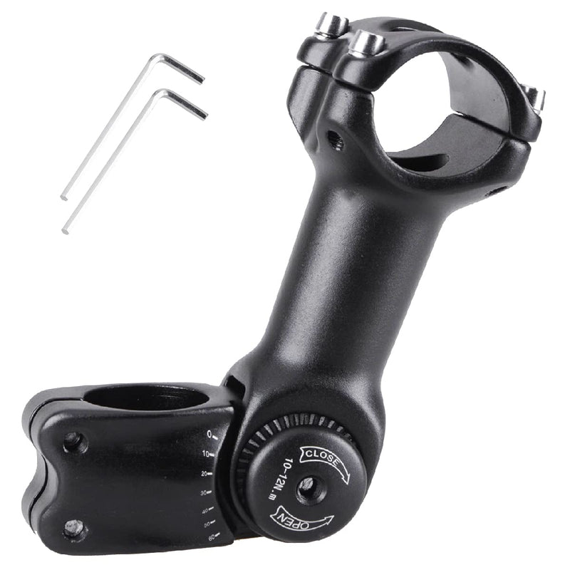 [Australia - AusPower] - TRIWONDER Stem 25.4 31.8 90mm 110mm 130mm 60 Degree Adjustable Bike Stem Mountain Bike Stem Short Handlebar Stem Riser for Bicycle, Road Bike, MTB, BMX, Cycling 25.4 x 110mm 