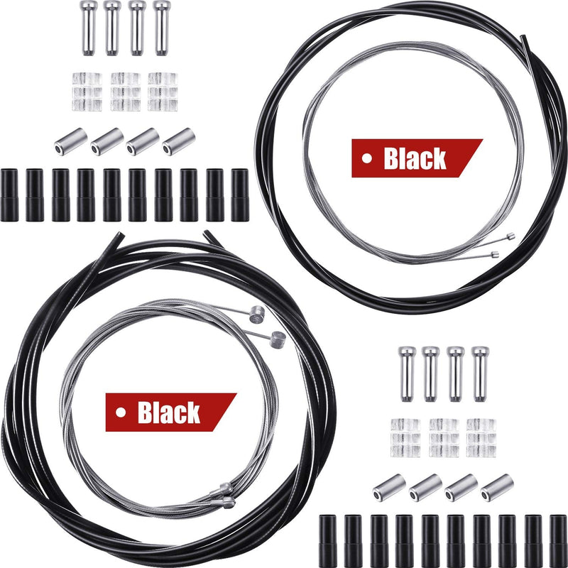 [Australia - AusPower] - Universal Bicycle Transmission Line Bicycle Shift Derailleur Cable and Brake Cable Kit for Bicycle Mountain Road Bike Repair Black 
