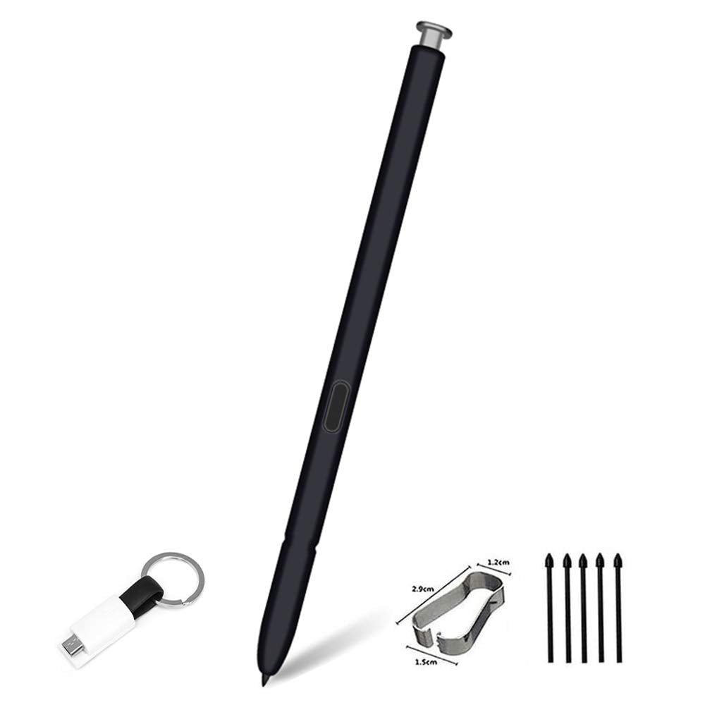 [Australia - AusPower] - Galaxy Note 10 Stylus. Galaxy Note 10 Replacement Pen(Without Bluetooth). Compatible with Galaxy Note 10 All Versions +Type C Charger Cable and Tip/Nib (Black) 