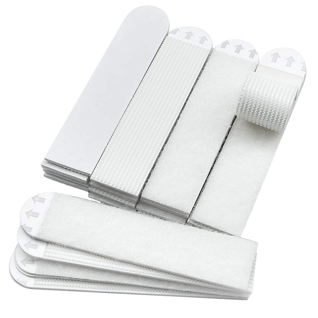 [Australia - AusPower] - 10 Pairs Picture Hanging Strips Damage-Free for Indoor Use Picture Decorate White (2.56L x 0.78W) 2.56L x 0.78W 