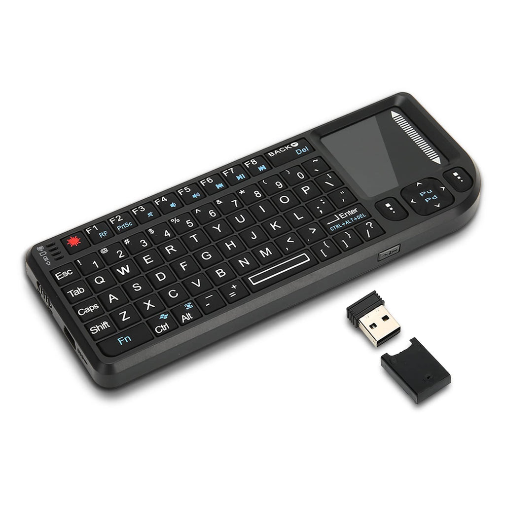 [Australia - AusPower] - Mini Wireless Keyboard,with Touchpad and QWERTY Keyboard,2.4G Multifunction Bluetooth Keyboard,Built-in Laser Pointer,Suitable for Windows 2000/XP/Vista/7/Win CE/Linux/Android/OS X 