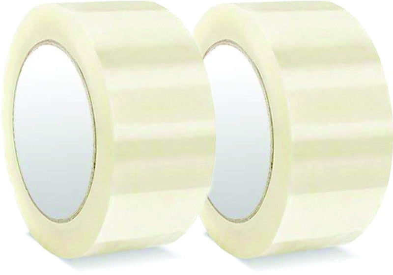 [Australia - AusPower] - Crystal Clear Packing Tape, Carton Sealing Tape, 3 Inch Core, 2 Inch Wide - 1.6 Mil x 110 Yards Per Roll - 2 Rolls 1.6 Mil - 2 Rolls 