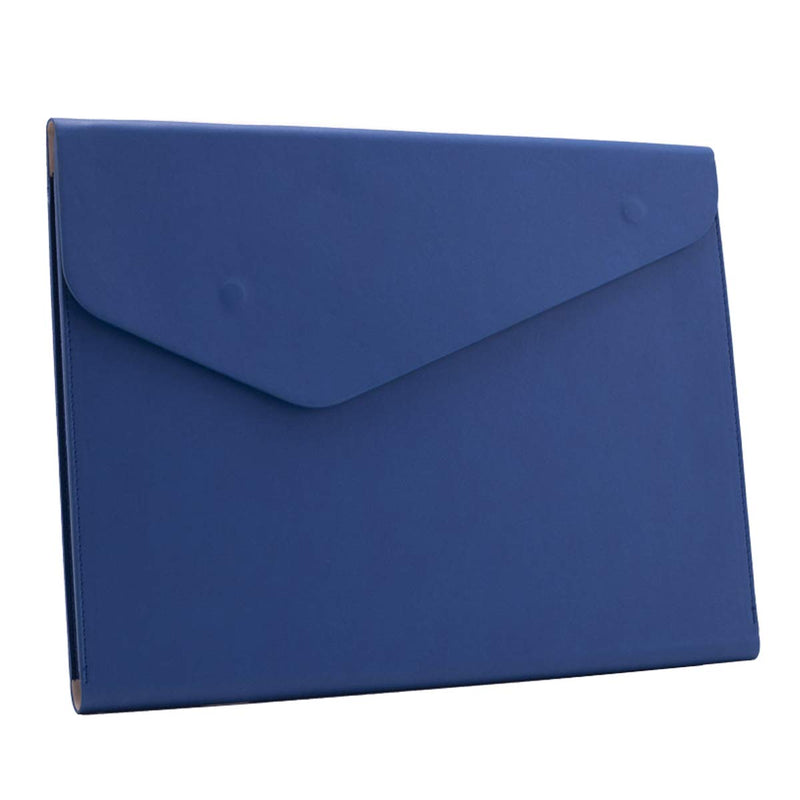 [Australia - AusPower] - Enyuwlcm PU Leather A4 File Folder Document Holder Waterproof Portfolio Envelope Folder Case with Invisible Magnetic Closure Blue 