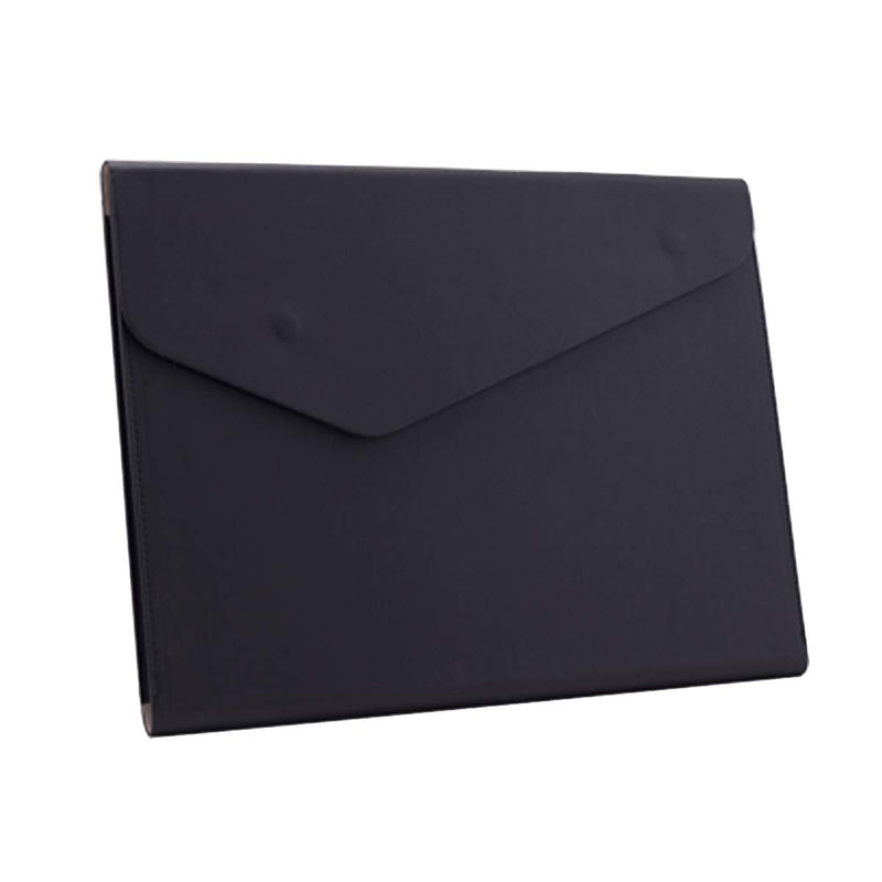 [Australia - AusPower] - Enyuwlcm PU Leather A4 File Folder Document Holder Waterproof Portfolio Envelope Folder Case with Invisible Magnetic Closure Black 
