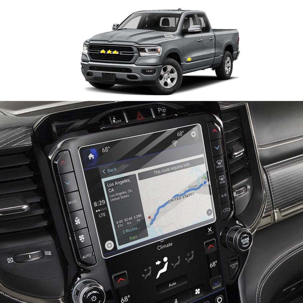 [Australia - AusPower] - Compatible With 2013-2020 Dodge Ram 1500 2500 3500 Uconnect Infotainment Navigation Center Touch Screen Tempered Glass Protector Anti Scratch High Clarity (8.4In) 8.4In 