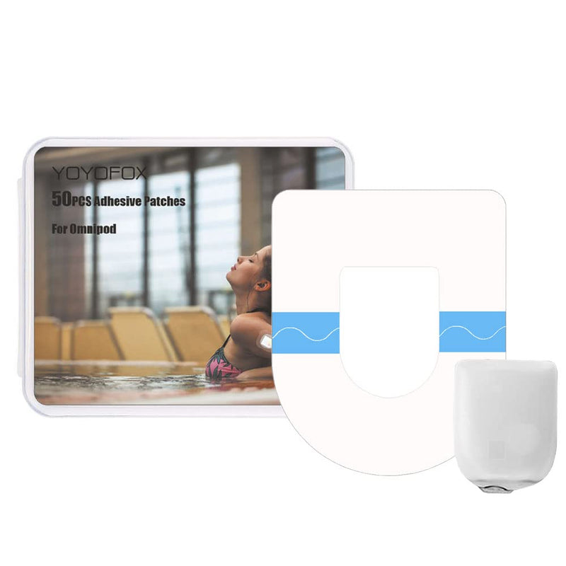 [Australia - AusPower] - Omnipod Adhesive Patches,50 Pack Waterproof Omnipod Patches,Latex Free Overpatches Lasting up to 10days (50pcs) 50 Count (Pack of 1) 