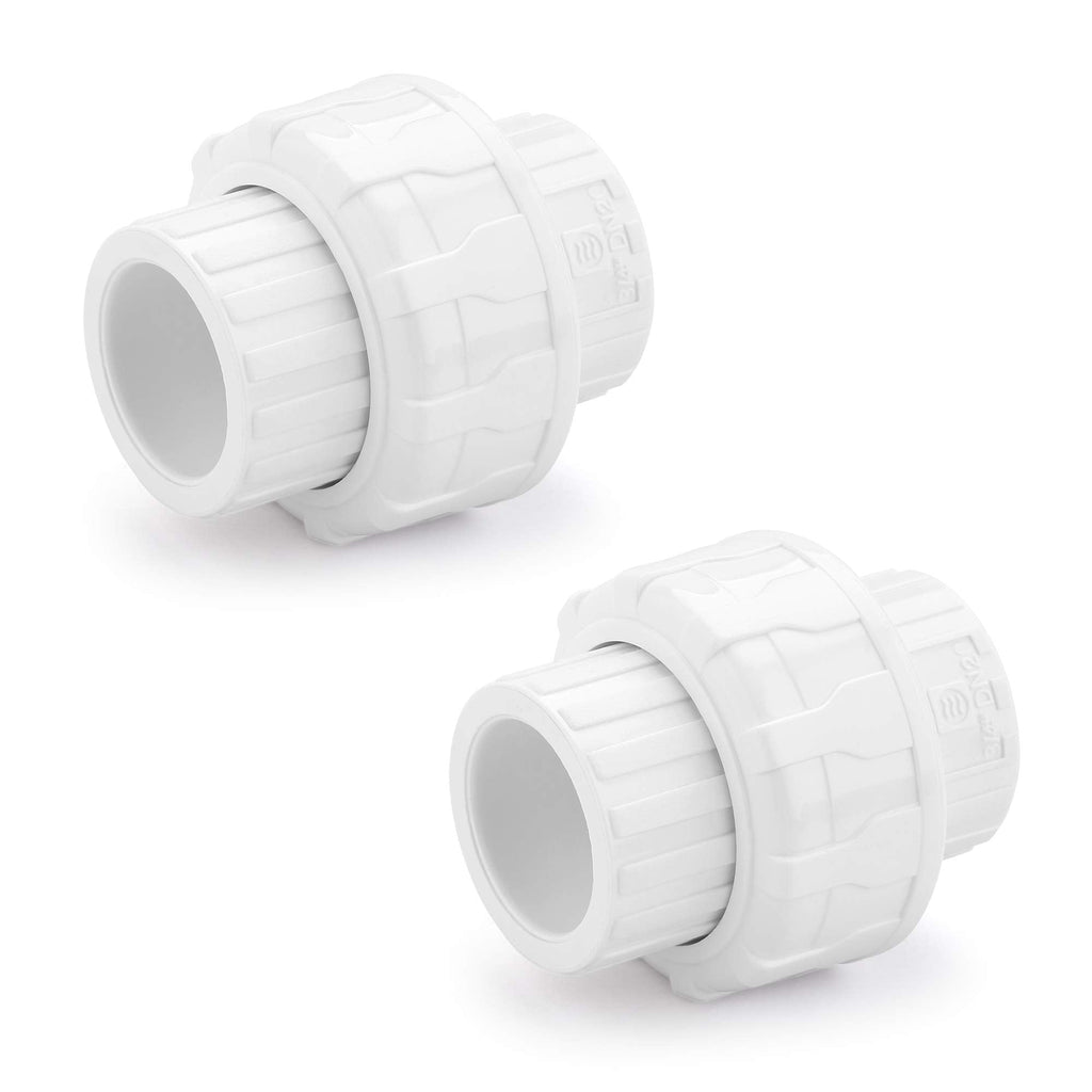 [Australia - AusPower] - Hydroseal PVC Pipe Fitting, 0.75" Union Jetstream, Pack of 2 Pieces, Schedule 80, White, EPDM O-Ring, Socket x Socket, F1970, SCH80 (3/4") 0.75 Inch 