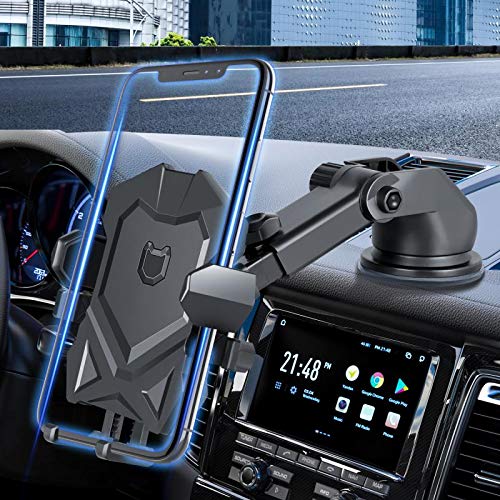 [Australia - AusPower] - Manords Car Phone Mount Holder for Dashboard Windshield Compatible with All iPhone & Android Cell Phones, Black 