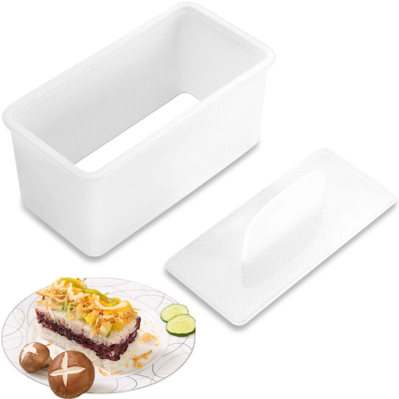 [Australia - AusPower] - Non Stick Musubi Maker Press, BPA Free Sushi Making Kit Onigiri Mold, Non-Toxic Luncheon Meat Press Hawaiian Spams Musubi Maker Mold (White) 1Pack White 