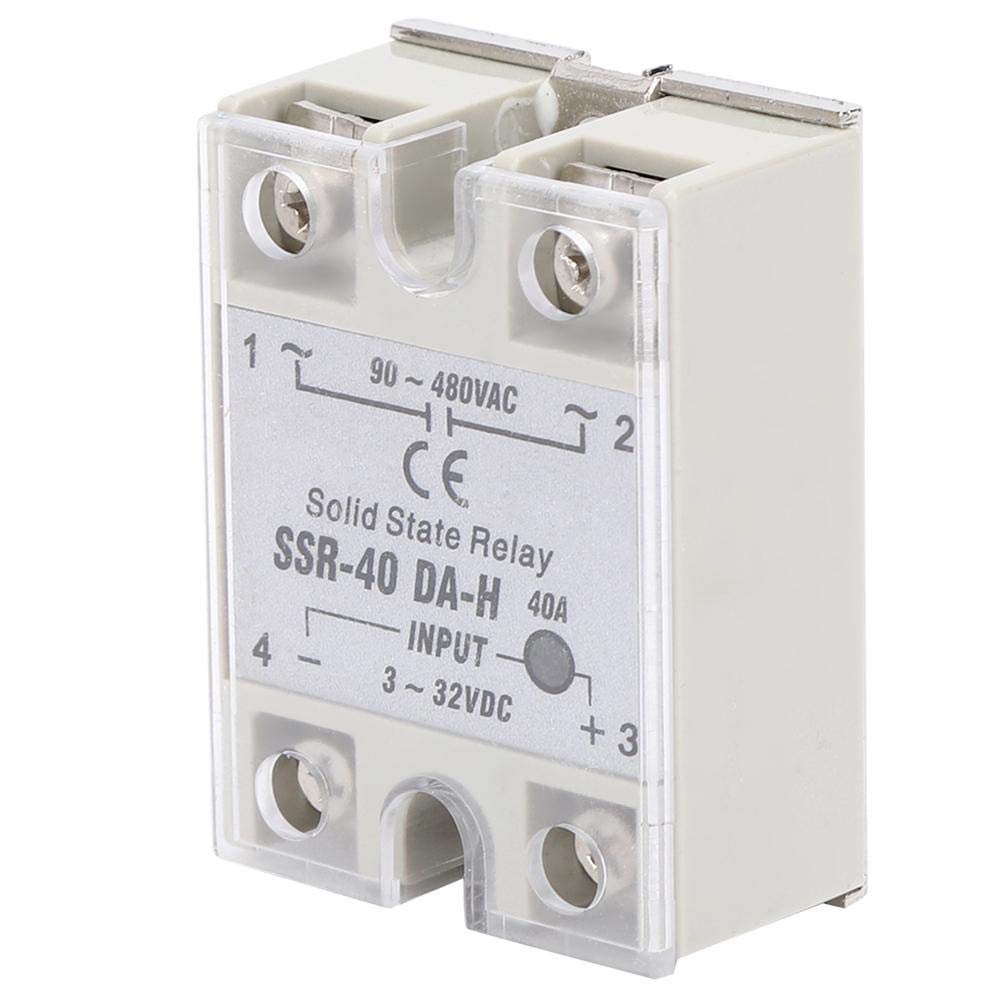 [Australia - AusPower] - Solid State Relay, SSR-40DA 90-480V AC with Non-Contact Switch, SSR-40A-DA-H 40A, DC-AC 