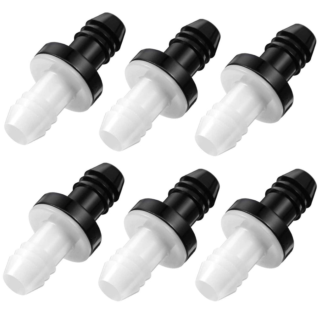 [Australia - AusPower] - Check Valve, 3/8 Inch 10 mm ABS Plug-in Check Valve Fuel Oil Water Gas Air One-Way Check Valve for Liquids and Gases (6 Pieces) 6 