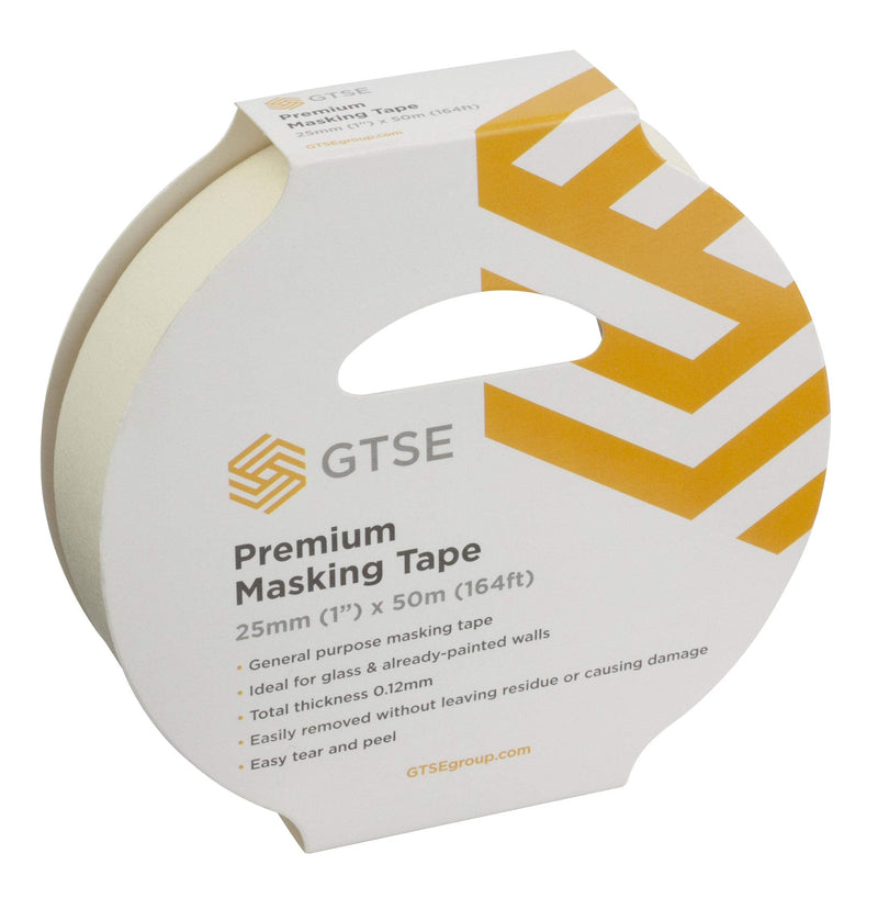 [Australia - AusPower] - GTSE Masking Tape, 1 inch x 55 Yards (164 ft), Multi-Surface Adhesive Painting Tape, 1 Roll 1" x 55 yds 
