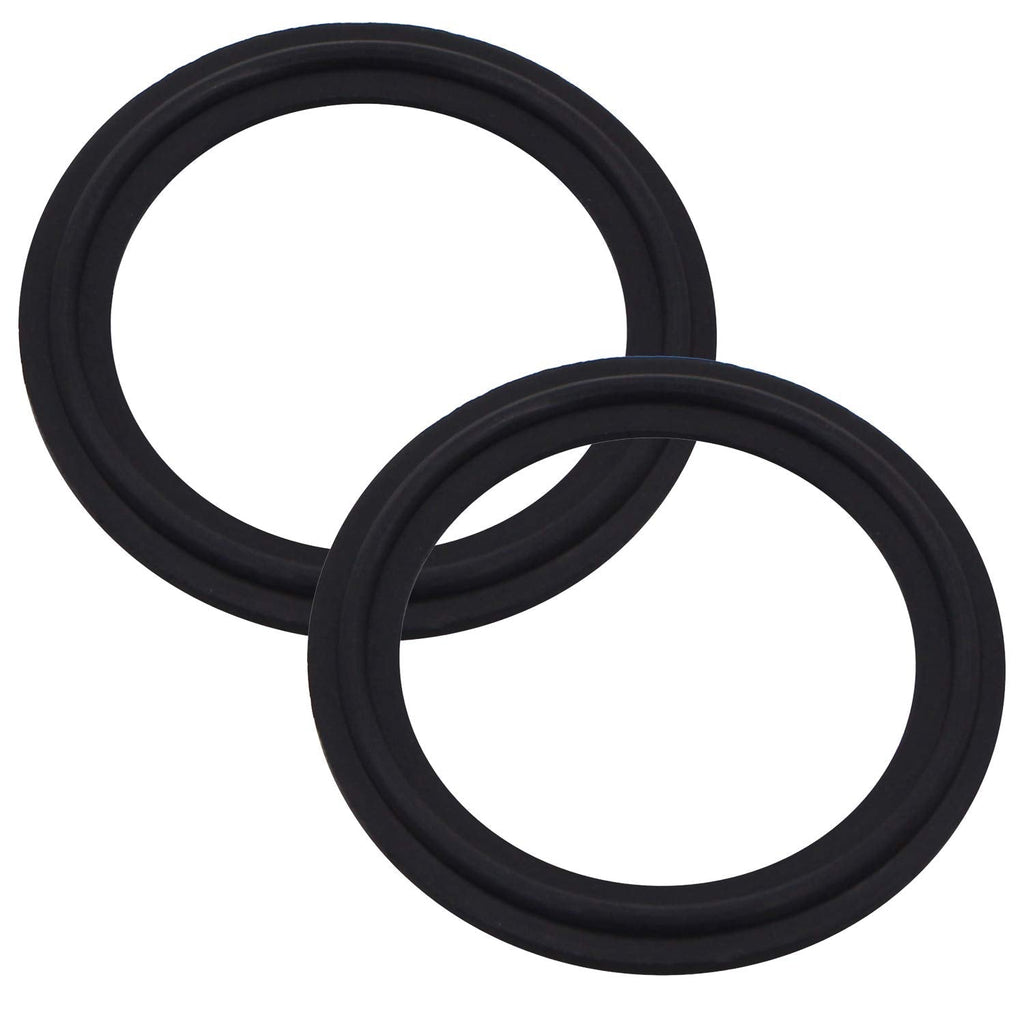 [Australia - AusPower] - DERNORD 2 Inch FKM Rubber Gasket Tri-clamp O-Ring Fits Sanitary Tri-clover Type Ferrule ( Pack of 2 ) 