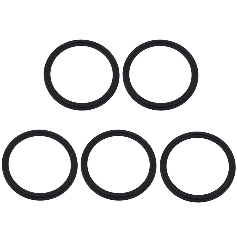 [Australia - AusPower] - DERNORD 3 Inch FKM Rubber Gasket Tri-clamp O-Ring Fits Sanitary Tri-Clover Type Ferrule (Pack of 5) 